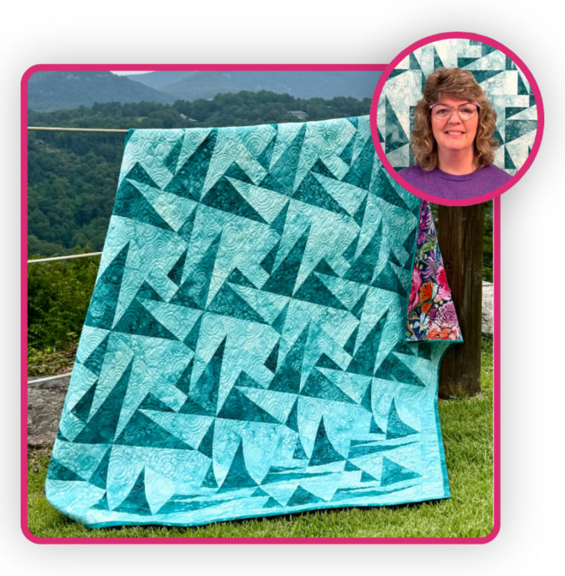 QP26 - Kim Ratchford - Half Rectangle Triangles Without the Panic_ Conquer The Cliffs Quilt Workshop